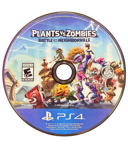 Plants vs. Zombies: Battle for Neighborville PS4 third-person shooter video game disc