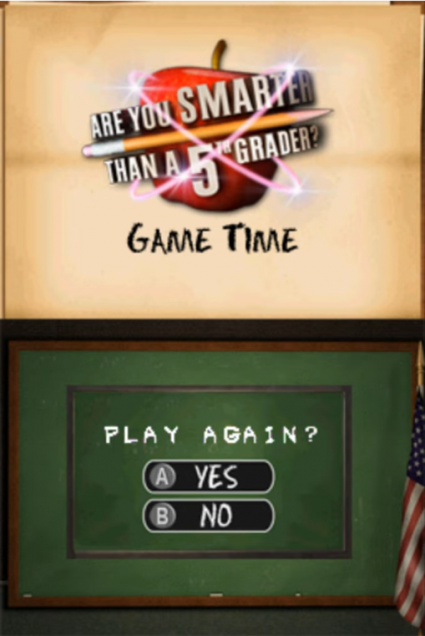 Are You Smarter Than a 5th Grader Game Time Nintendo DS video game, trivia quiz gameplay, family-friendly educational fun, handheld console title gameplay screenshot