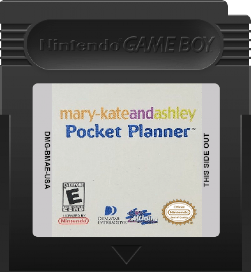 Mary-Kate and Ashley Pocket Planner Game Boy Color GBC for retro video game enthusiasts featuring personal organizer gameplay calendar scheduling contact management note taking handheld utility features interactive lifestyle functions and collectible gaming appeal  cartridge 