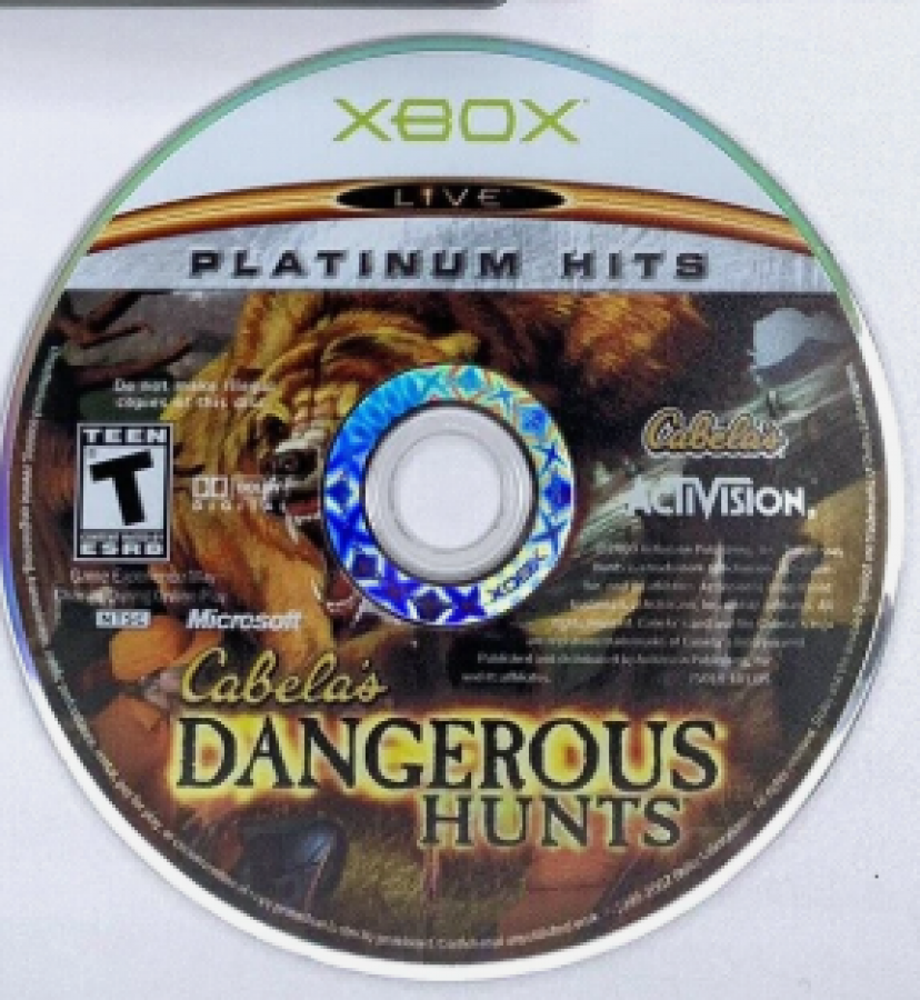 Cabela's Dangerous Hunts [Platinum Hits] disc art for Xbox (XBOX) video game 