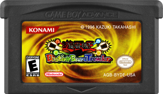 Yu-Gi-Oh! Destiny Board Traveler Game Boy Advance GBA for collectible card strategy video game fans featuring Yu-Gi-Oh! dueling gameplay monster cards spell and trap cards strategic board movement Destiny Board mechanics anime inspired characters challenging opponents and portable Nintendo GBA gaming collectible appeal game cartridge