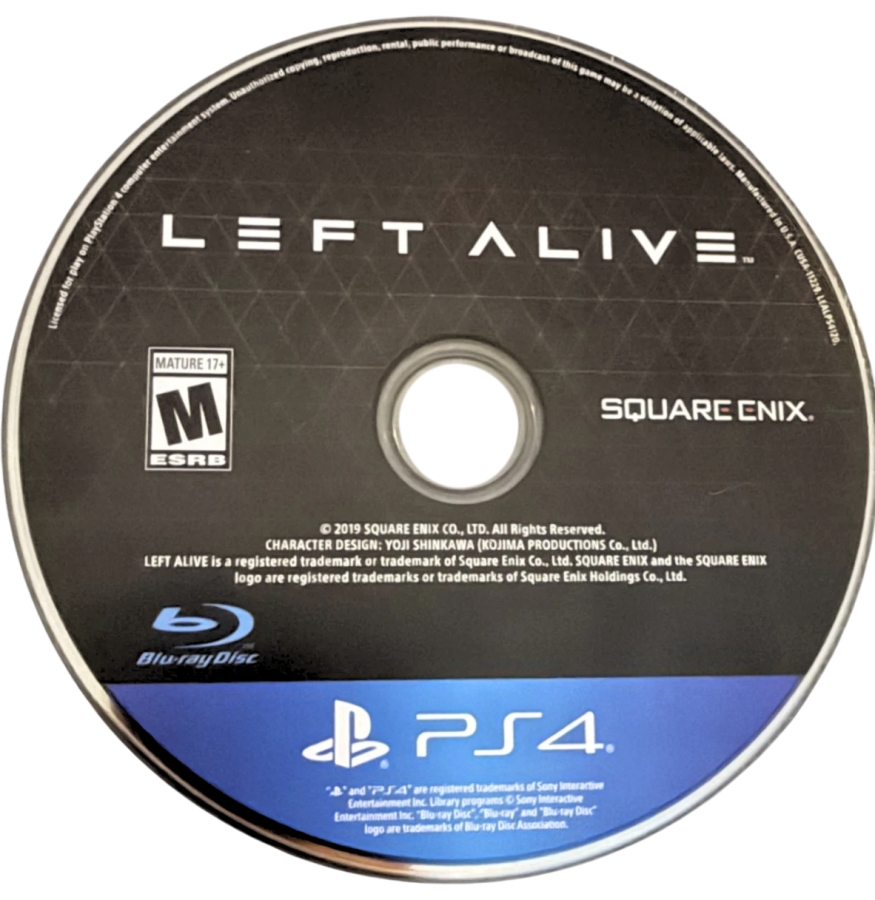 Left Alive PlayStation 4 (PS4) action shooter video game disc