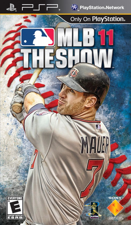 MLB 11 The Show PlayStation Portable PSP video game featuring baseball sports simulation gameplay Major League Baseball teams and players batting pitching fielding home run hitting season mode franchise management realistic baseball action and classic handheld PlayStation gameplay retro video game collection collectible gaming appeal cover art
