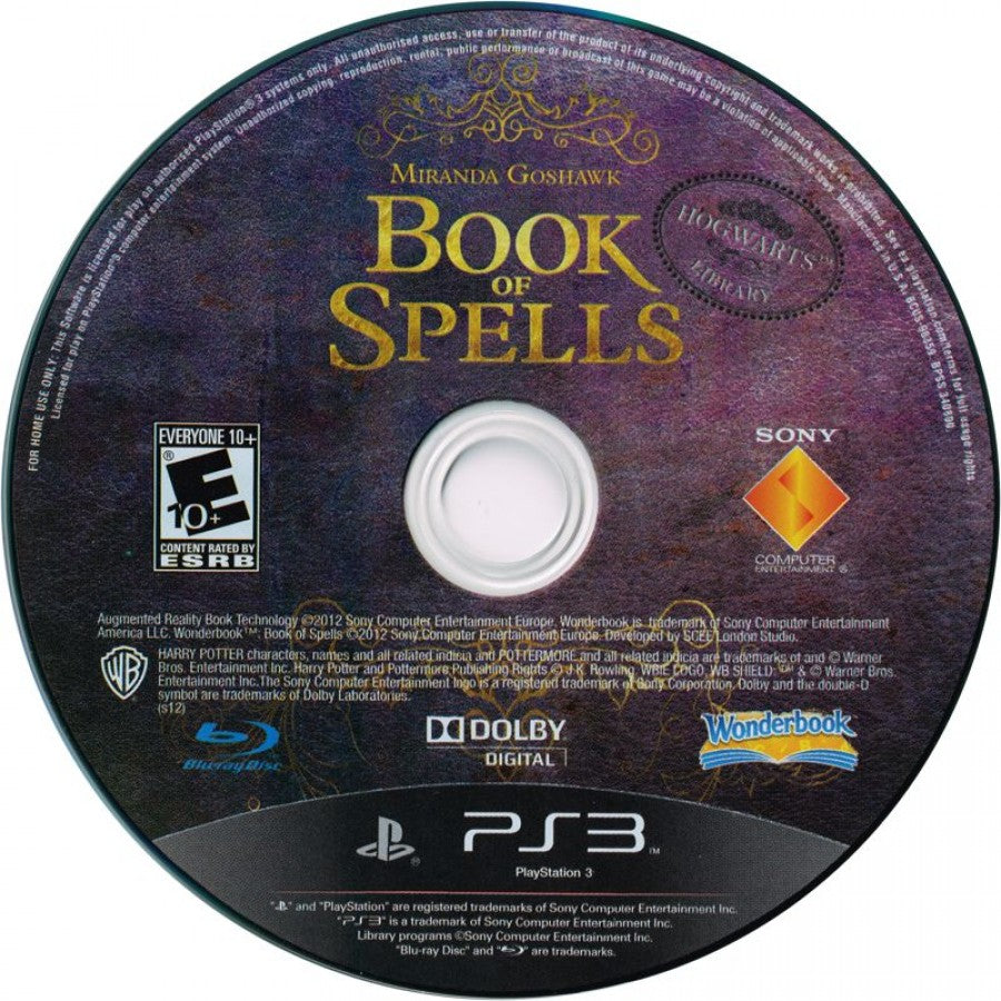 Wonderbook: Book of Spells disc for PlayStation 3 (PS3) video game
