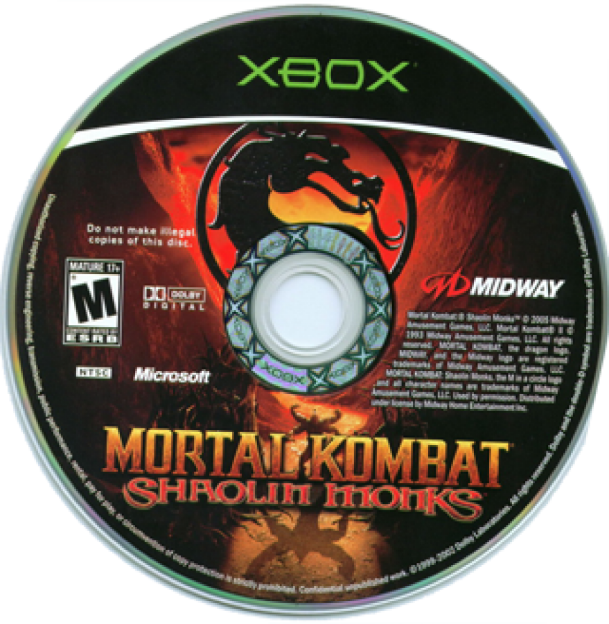 Mortal Kombat: Shaolin Monks – Xbox (XBOX) Front Disc Art for this Xbox Original Game 