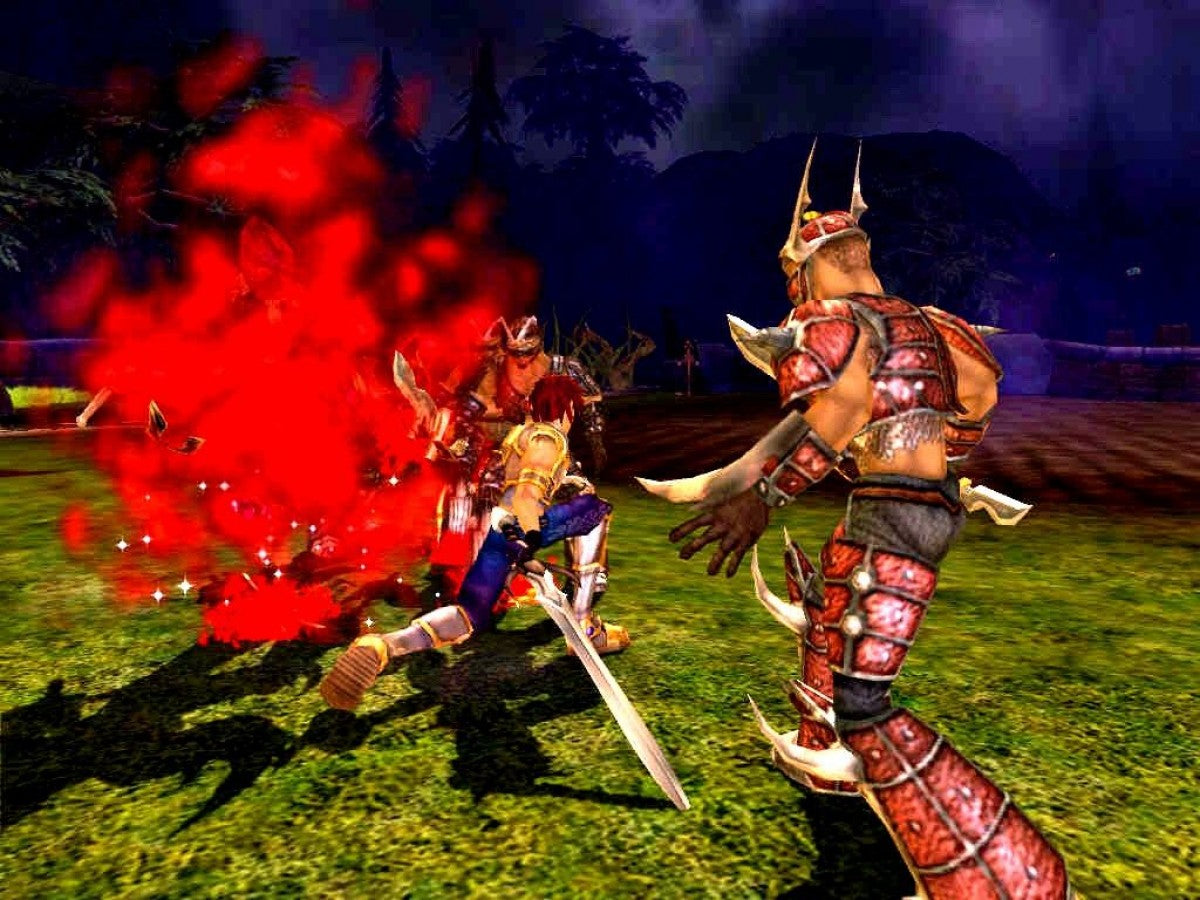 Sudeki Xbox game featuring action RPG combat, character switching gameplay, and an epic fantasy adventure storyline gameplay