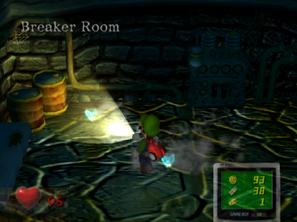 Luigi's Mansion gameplay for GameCube (GC) action-adventure horror video game