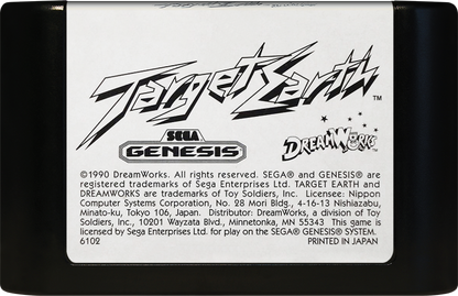 Target Earth Sega Genesis retro video game run and gun shooter cartridge (1990)