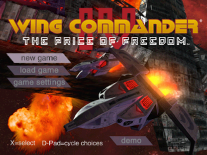 Wing Commander IV retro sci-fi space combat simulation game for PlayStation 1 (PS1) title screen
