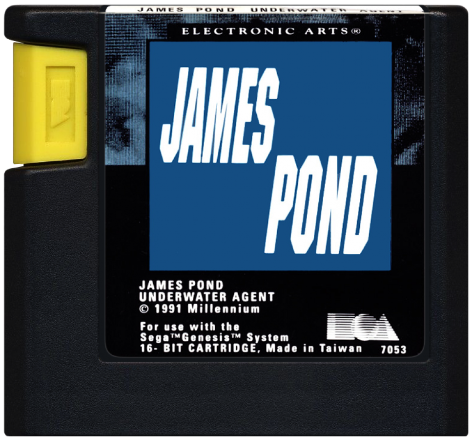 James Pond Nintendo Entertainment System NES for retro video game enthusiasts featuring action platforming gameplay underwater adventure secret agent missions puzzle solving creative level design colorful characters and collectible gaming appeal cartridge