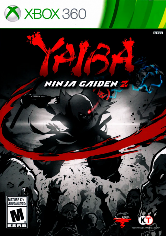 Yaiba Ninja Gaiden Z Xbox 360 action hack and slash video game zombie apocalypse cyber ninja combat front cover