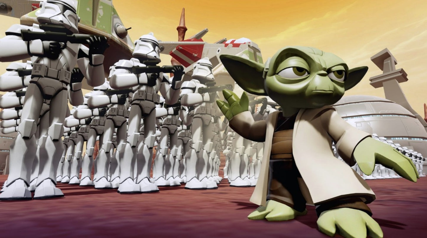 Disney Infinity 3.0 – Xbox One (XONE) gameplay for action-adventure game featuring Star Wars characters and expanded Toy Box mode