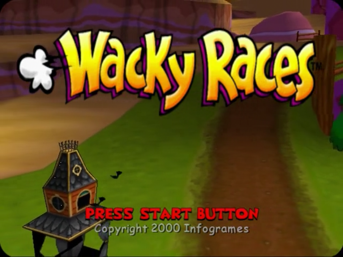 Wacky Races title screen for Sega Dreamcast (DC) video game