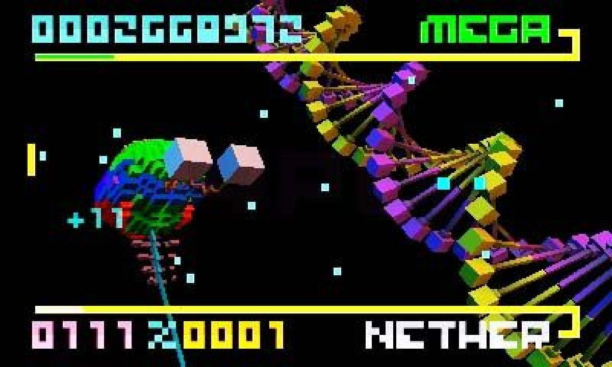 Bit.Trip Saga gameplay for Nintendo 3DS (3DS) rhythm action video game