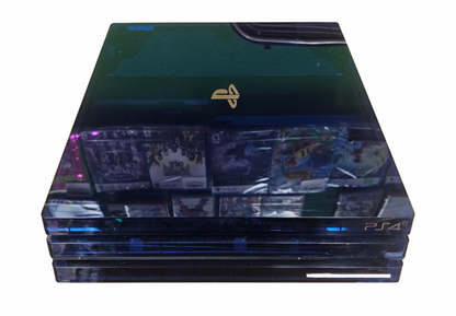 PS4 2TB 500 Million Limited Edition In Box Good Condition PlayStation 4 PS4 gaming console featuring 2TB storage translucent blue limited edition design matching DualShock 4 controller in box presentation powerful home gaming system Sony PlayStation hardware and collectible gaming appeal console front