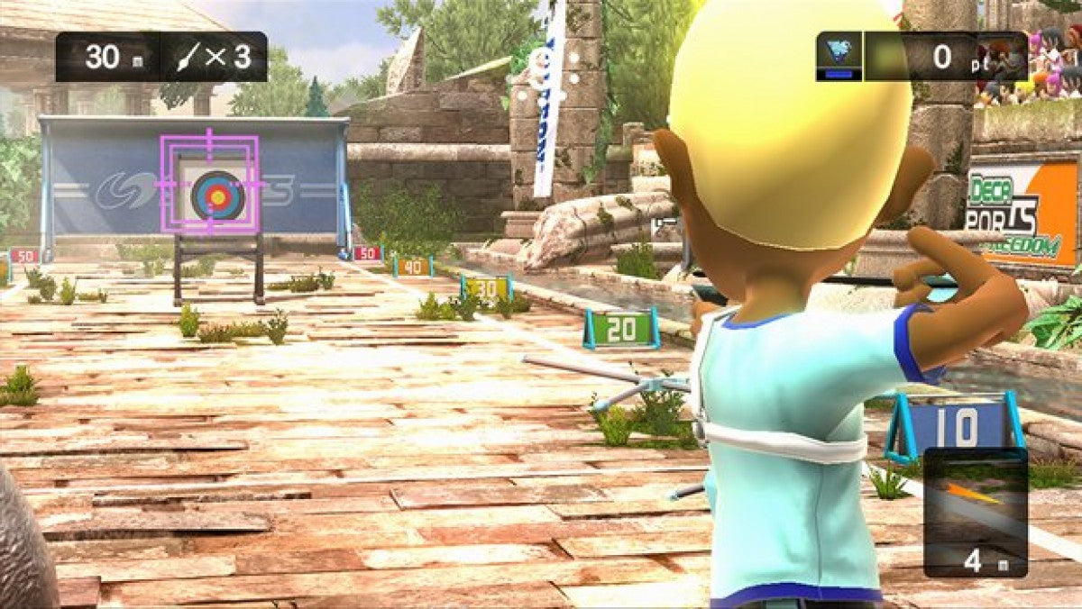 Deca Sports Freedom for Xbox 360 sports party video game featuring motion controlled mini games, multiplayer competitions, diverse sports events, and family friendly casual gameplay experience gameplay