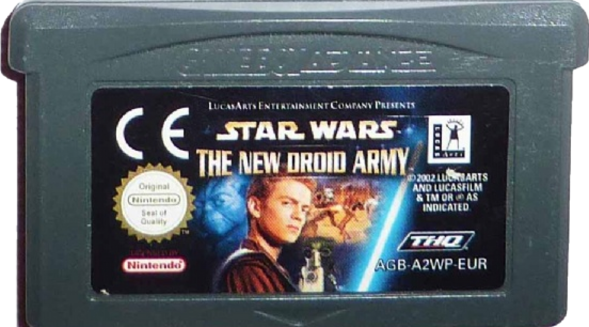 Star Wars: The New Droid Army for Game Boy Advance with action-adventure gameplay set in the Star Wars universe cartridge