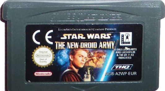 Star Wars: The New Droid Army for Game Boy Advance with action-adventure gameplay set in the Star Wars universe cartridge