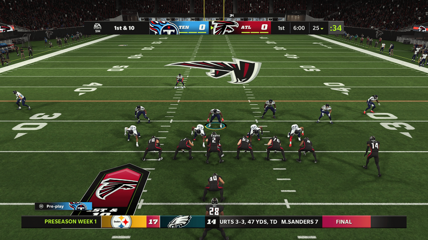 Madden NFL 22 for Xbox Series X (XSX) at Gamers INC, featuring the next-generation football experience powered by Dynamic Gameplay and Gameday Atmosphere, with enhanced AI, realistic player movement, and deeper "Face of the Franchise" and "Franchise Mode" features that bring every NFL Sunday to life in stunning 4K detail and lightning-fast loading speeds gameplay screenshot