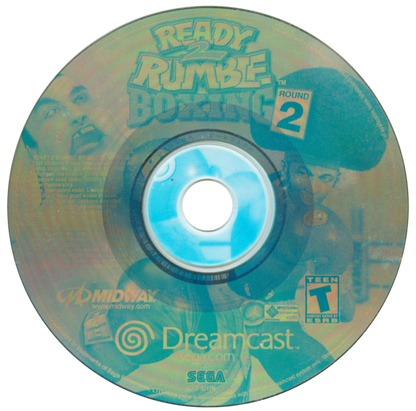 Ready 2 Rumble Boxing Round 2 Sega Dreamcast DC for arcade boxing video game fans featuring colorful boxers intense matches powerful punches knockout action special moves training modes championship fights and fast paced Sega Dreamcast gameplay collectible retro gaming appeal game disc