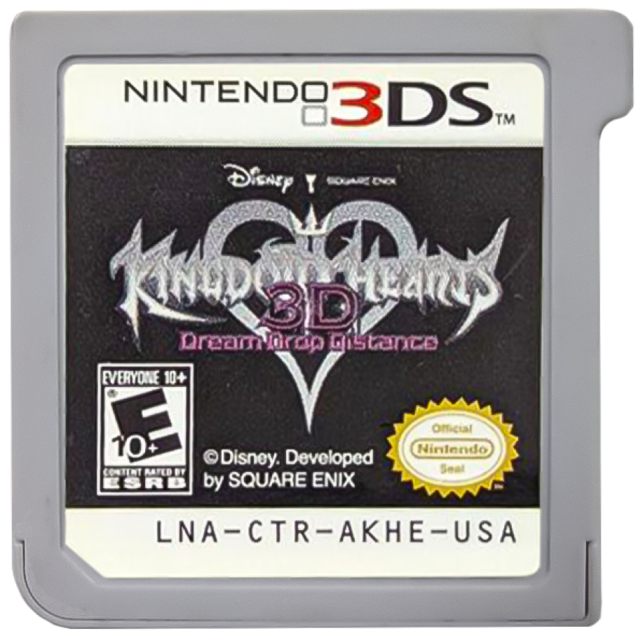 Kingdom Hearts 3D: Dream Drop Distance cartridge for Nintendo 3DS (3DS) action role-playing video game