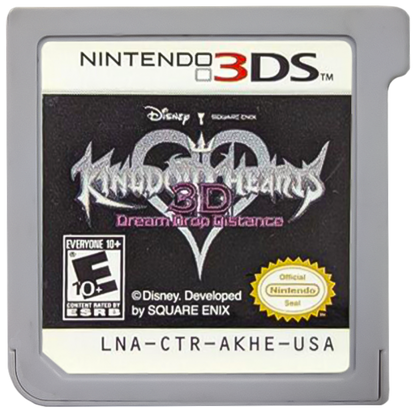Kingdom Hearts 3D: Dream Drop Distance cartridge for Nintendo 3DS (3DS) action role-playing video game