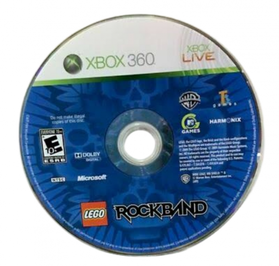 LEGO Rock Band Xbox 360 for rhythm music video game fans featuring LEGO themed rock performances classic songs guitar drum bass and vocal gameplay customizable LEGO characters multiplayer modes colorful stages and family friendly musical action collectible gaming appeal disc