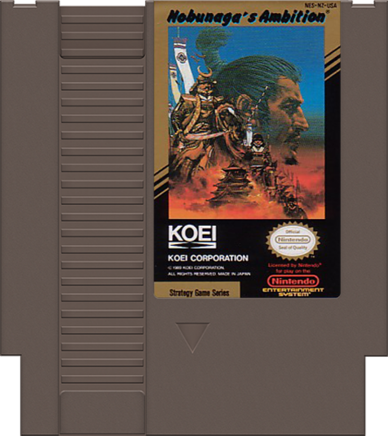 Nobunaga's Ambition cartridge for Nintendo Entertainment System (NES) retro video game