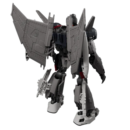 Blokees Transformers Classic Class 25 Blitzwing model kit inspired design featuring buildable transforming robot warrior aesthetic detailed mechanical construction iconic triple changer inspired design articulated components futuristic sci fi styling collectible display model and Transformers universe presentation