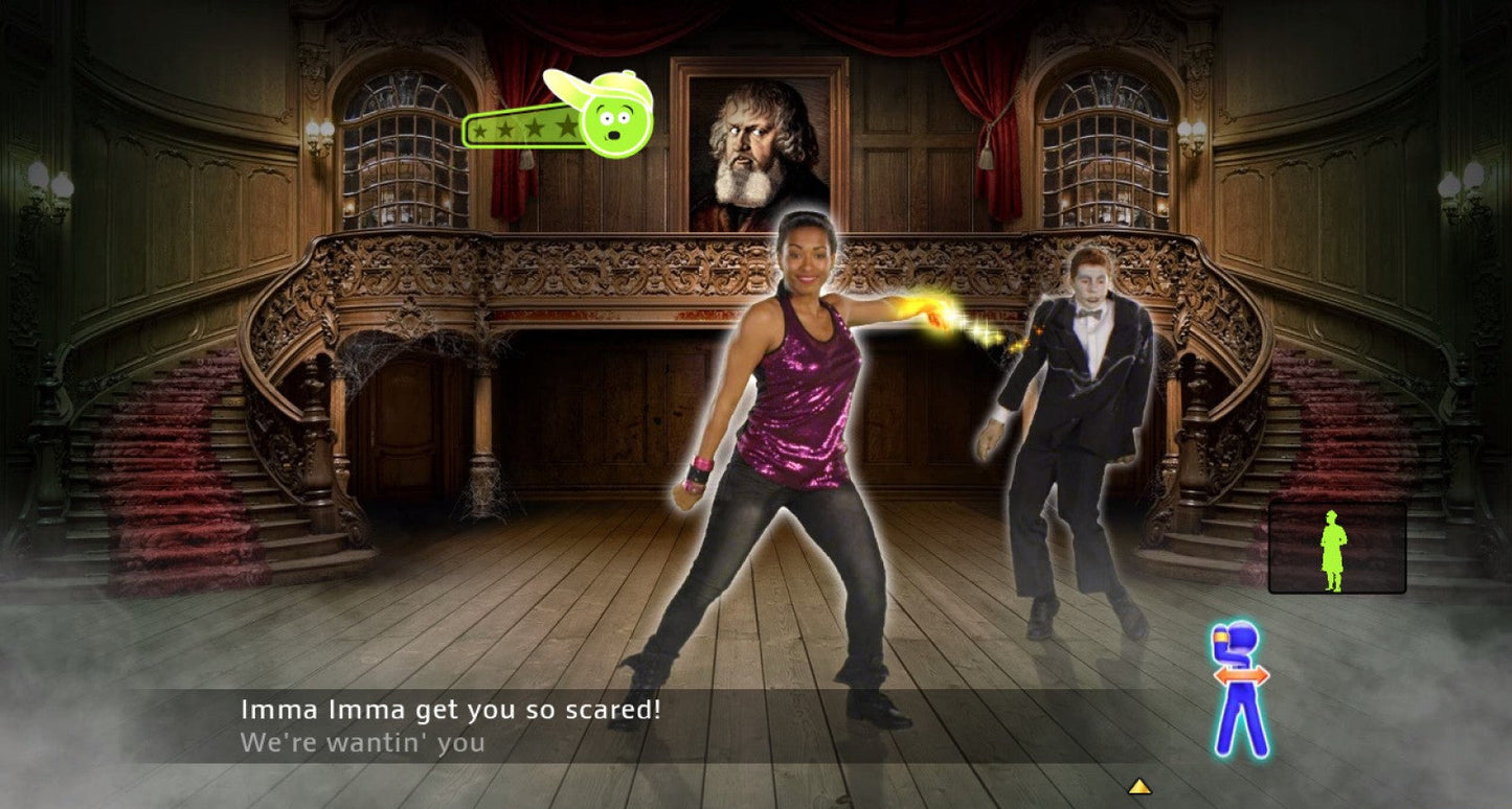Retro Just Dance Disney Party Xbox 360 inspired design featuring family friendly rhythm dance gameplay aesthetic vintage HD era Disney musical performances colorful animated characters motion based party fun energetic choreography nostalgic interactive music experience presentation gameplay