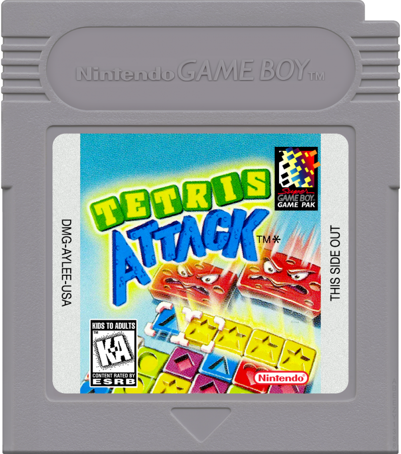 Tetris Attack Game Boy puzzle video game panel matching mechanics Yoshi themed falling blocks combo system cartidge art