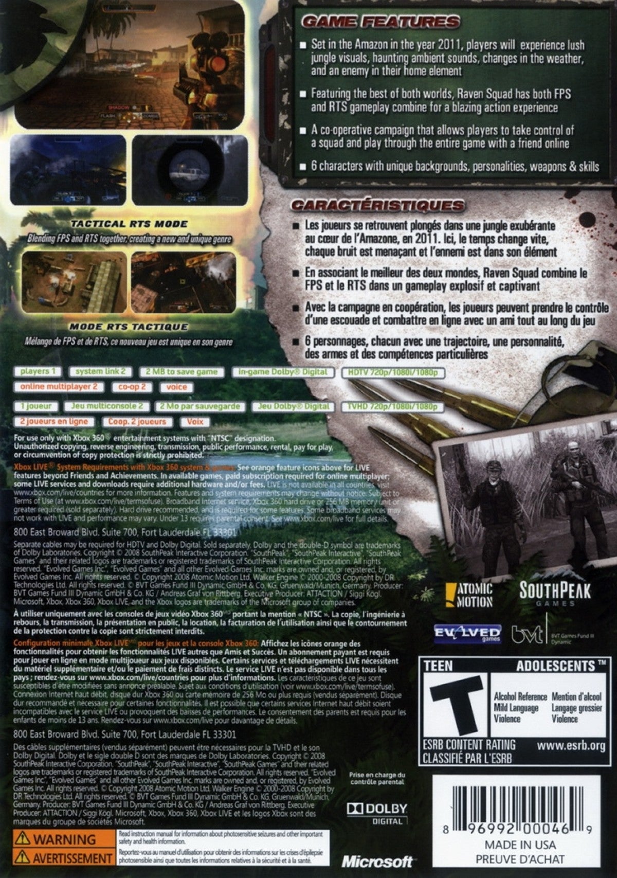 Raven Squad Operation Hidden Dagger Xbox 360 tactical shooter military FPS cooperative campaign strategy based combat console video game authentic Microsoft Xbox 360 disc retro gaming collectible title back cover art