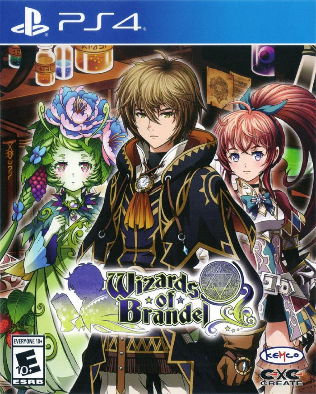 Wizards of Brandel Limited Run #401 for PlayStation 4, cover image for a fantasy role-playing video game with turn-based battles, dungeon exploration, party-based combat, and classic JRPG gameplay