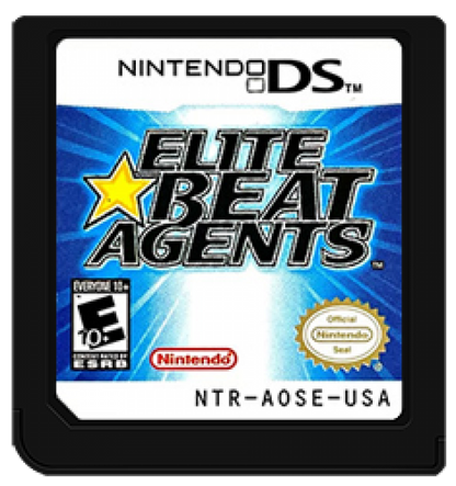Elite Beat Agents cartridge art for Nintendo DS (DS) video game