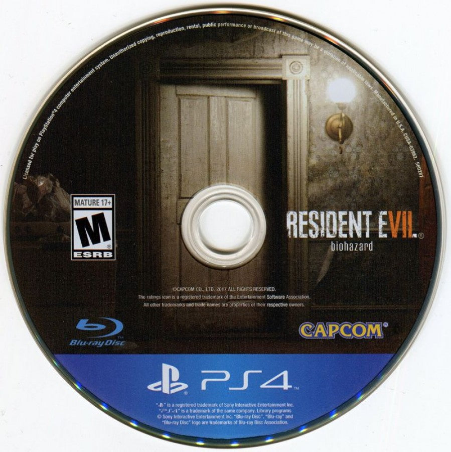Resident Evil 7: Biohazard – PlayStation 4 (PS4) video game disc, survival horror