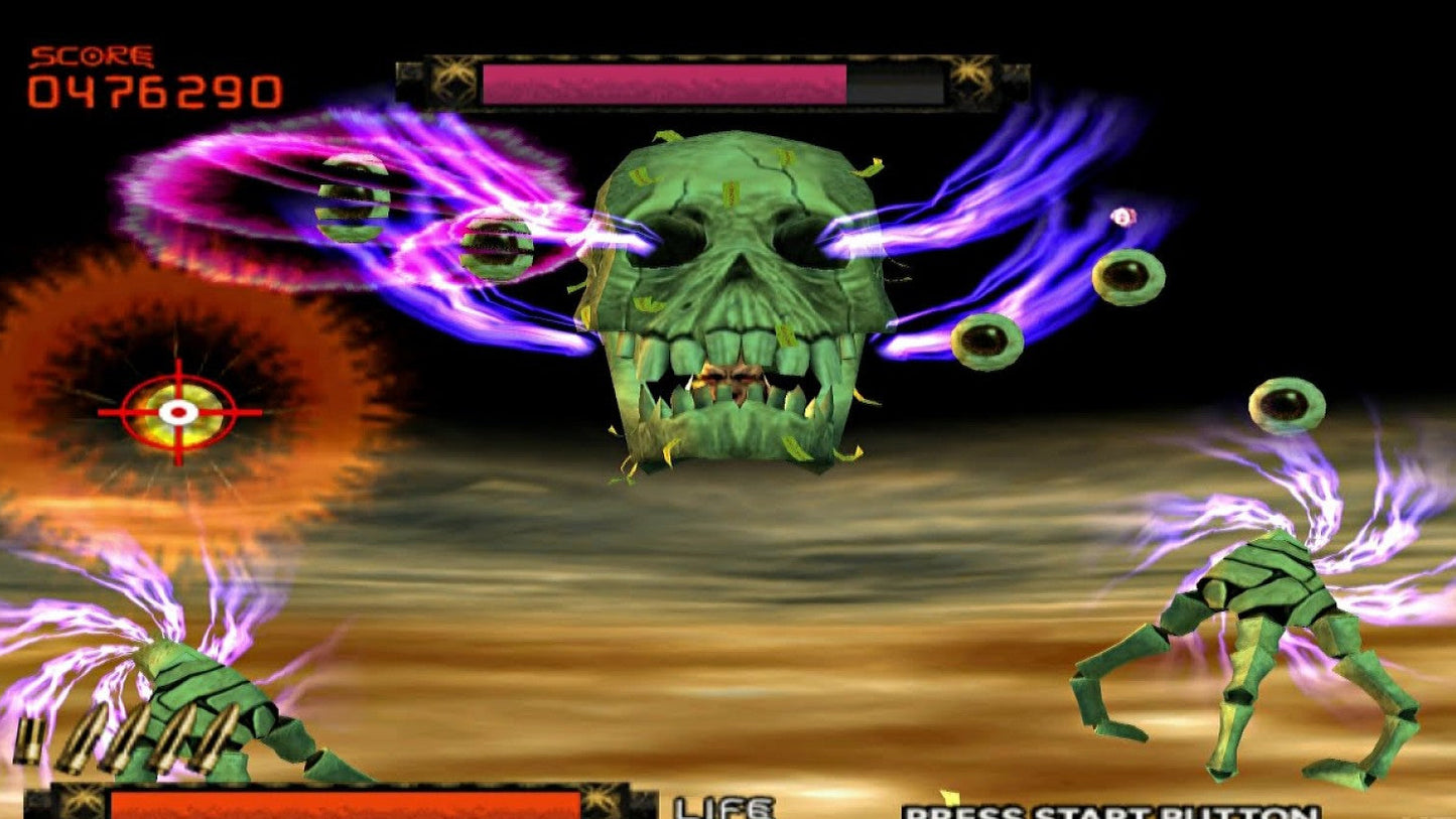 Ninja Assault PS2 Sony PlayStation 2 arcade light gun shooter Namco GunCon compatible ninja themed rail shooter fast paced target shooting mini game style action co op arcade gameplay retro gaming PlayStation 2 software video game title gameplay