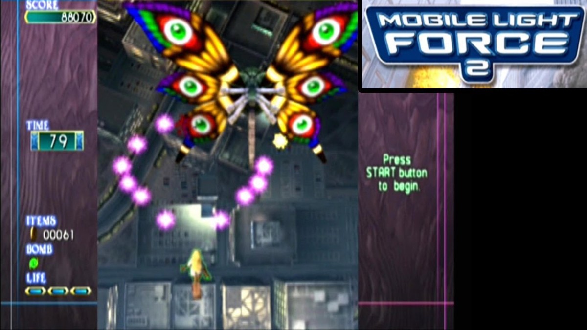 Mobile Light Force 2 PS2 Sony PlayStation 2 shoot em up shmup bullet hell arcade style top down shooter fast paced action Raizing Psikyo style gameplay classic arcade port retro gaming PlayStation 2 software video game title gameplay
