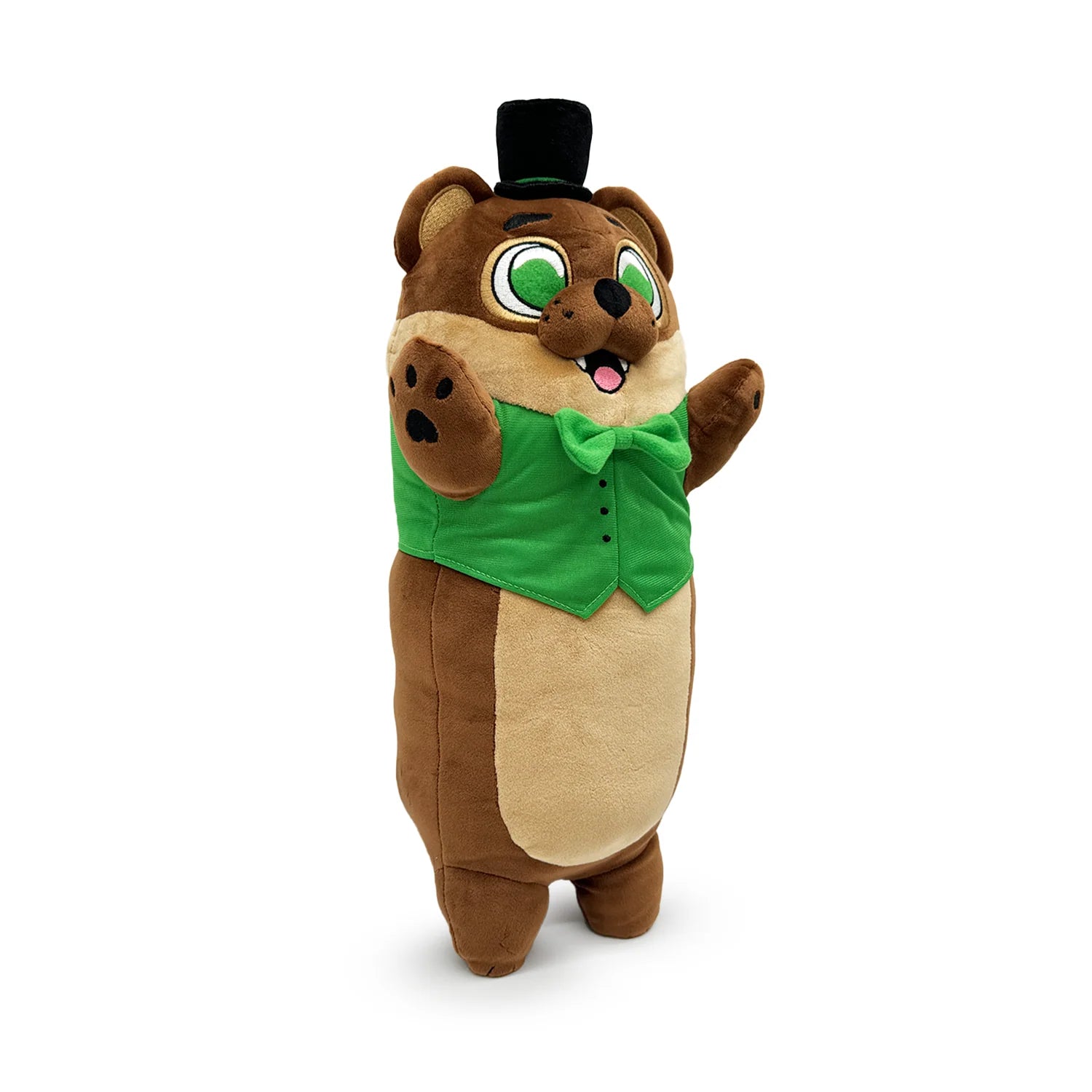 FNAF Fanverse POPGOES Plush collectible Five Nights at Freddy's plush featuring POPGOES character design soft plush construction detailed fanverse styling long plush format huggable collectible gaming merchandise and FNAF fan display appeal side