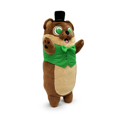 FNAF Fanverse POPGOES Plush collectible Five Nights at Freddy's plush featuring POPGOES character design soft plush construction detailed fanverse styling long plush format huggable collectible gaming merchandise and FNAF fan display appeal side