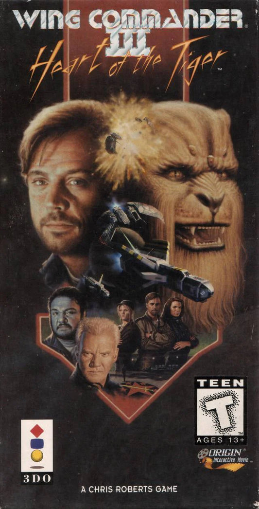 Wing Commander III Heart of the Tiger cover art for Panasonic 3DO (3DO) video game
