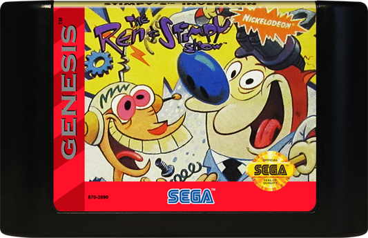 The Ren & Stimpy Show Stimpy’s Invention Sega Genesis retro video game platformer cartridge