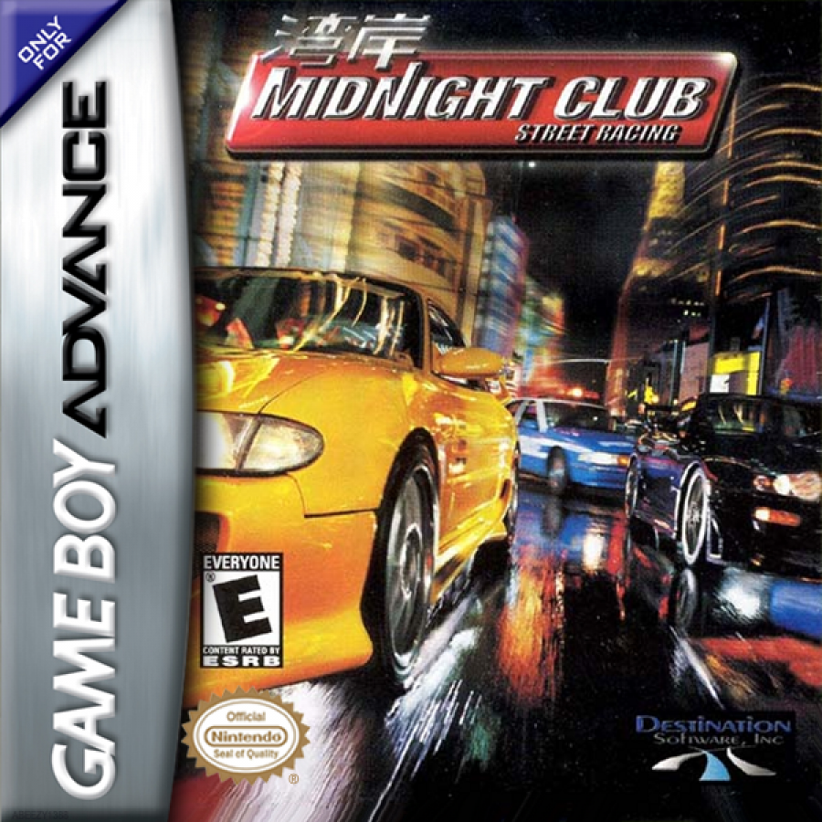 Midnight Club Street Racing cover art for Game Boy Advance (GBA) video game