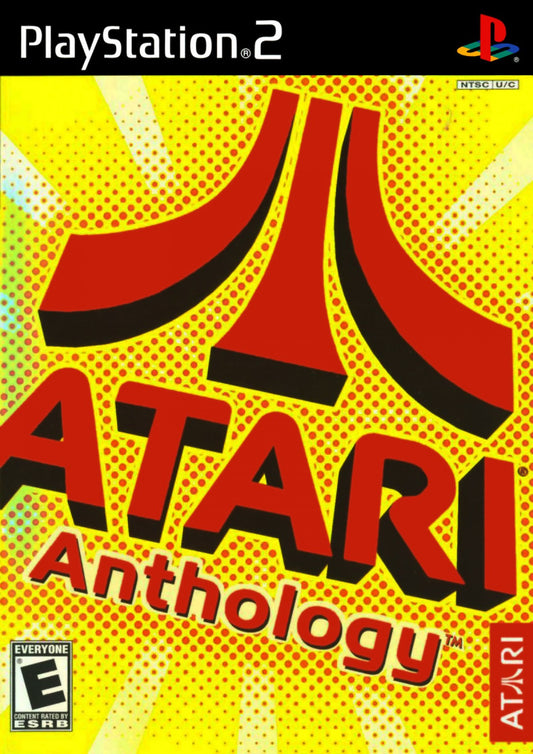 Atari Anthology PlayStation 2 PS2 video game, classic arcade and console game compilation, retro Atari titles collection, console title cover