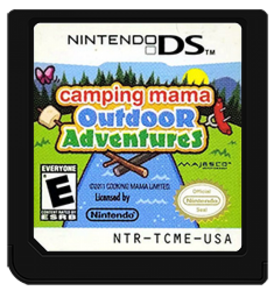 Camping Mama: Outdoor Adventures cartridge for Nintendo DS (DS) family adventure mini-game collection video game