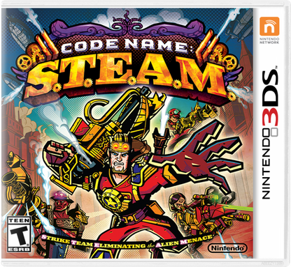 Code Name: S.T.E.A.M. cover art for Nintendo 3DS (3DS) turn-based strategy video game