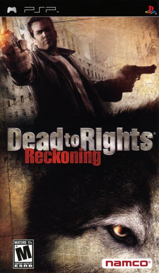 Dead to Rights: Reckoning – PlayStation Portable (PSP) cover art for third-person action shooter video game