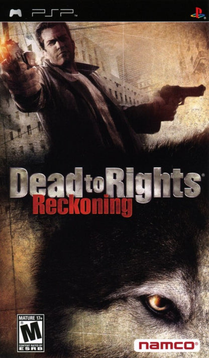 Dead to Rights: Reckoning – PlayStation Portable (PSP) cover art for third-person action shooter video game