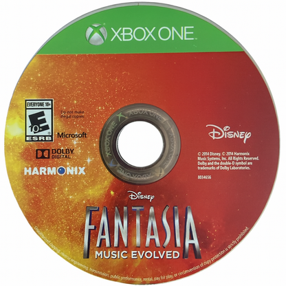 Fantasia: Music Evolved disc for Xbox One (XONE) rhythm and music video game