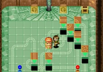 Golden Sun: The Lost Age [CIB] for Game Boy Advance (GBA) featuring an epic follow-up RPG where a new party wields Psynergy to explore expanded lands, solve intricate dungeon puzzles, and unleash powerful Djinn summons; continue the sweeping Golden Sun storyline with deeper customization and larger adventures in this complete-in-box classic gameplay screenshot
