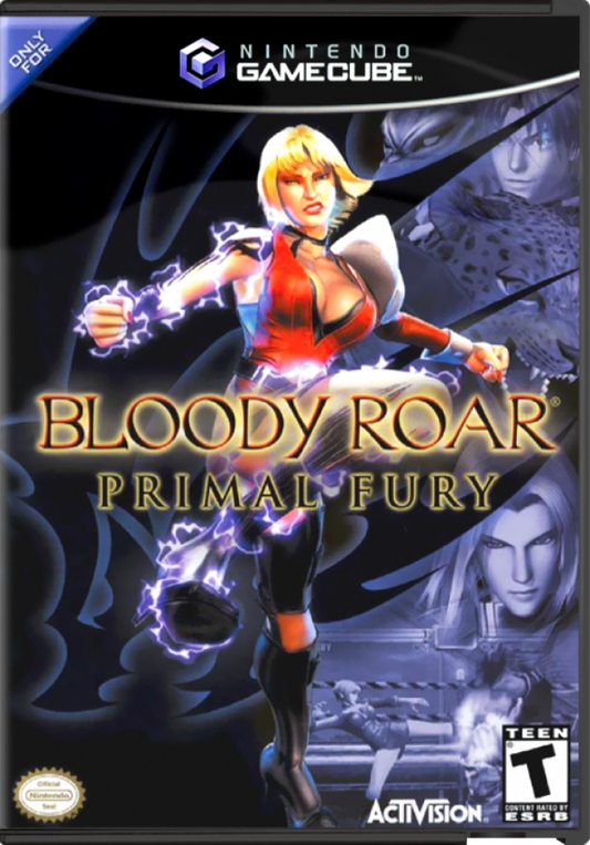 Bloody Roar Primal Fury cover art for Nintendo GameCube fighting video game